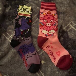 FootClothes Socks - Evil Unicorn & Cute Baphomet